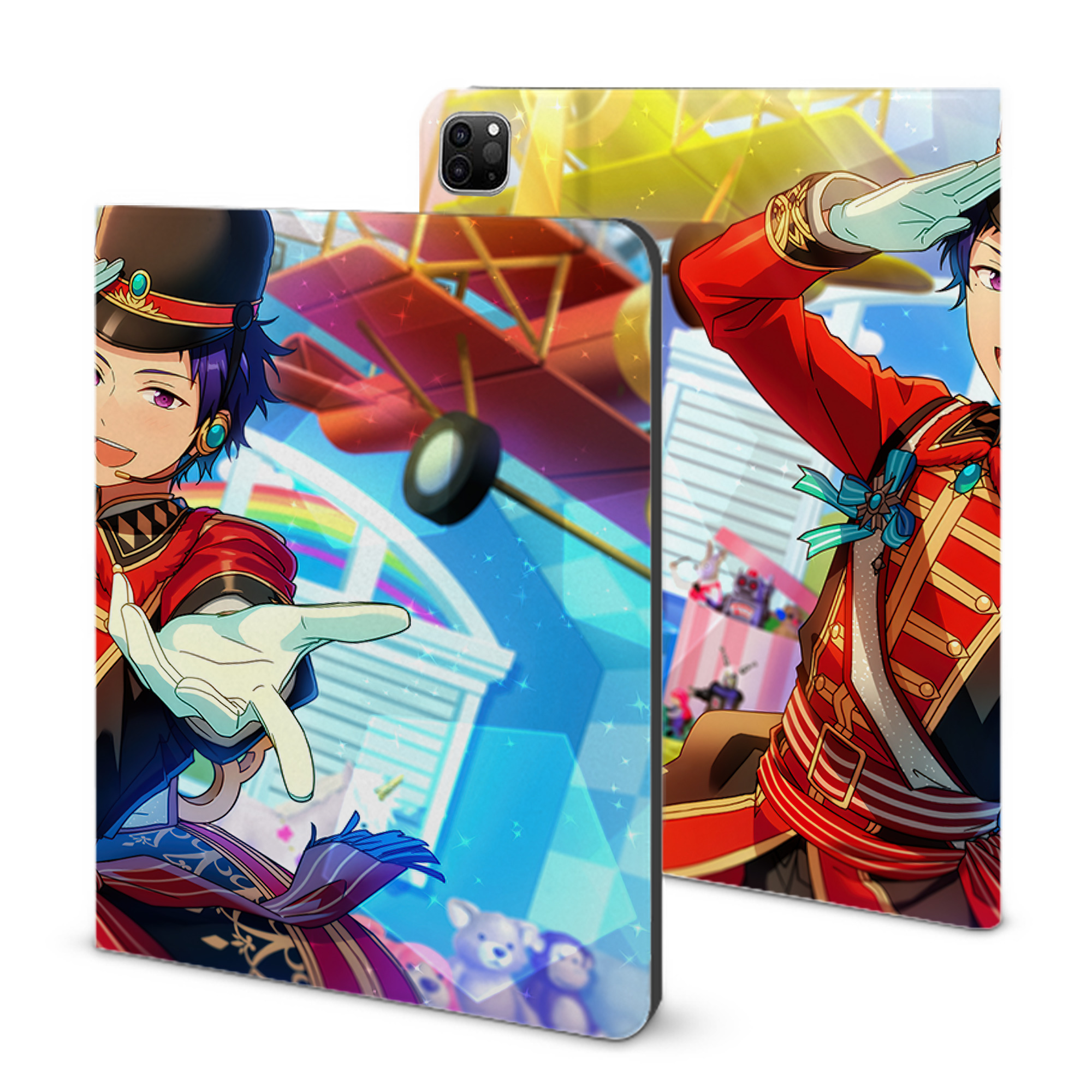 （画像用） あんさんぶるスターズ! Ensemble Stars IPad ケース ブック型 PUレザー TPU 耐衝撃 軽量 薄型 ペン収納なし 全面保護 IPad 各モデル対応